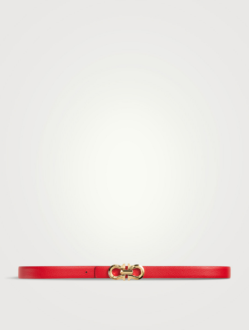 Reversible Leather Gancini Belt