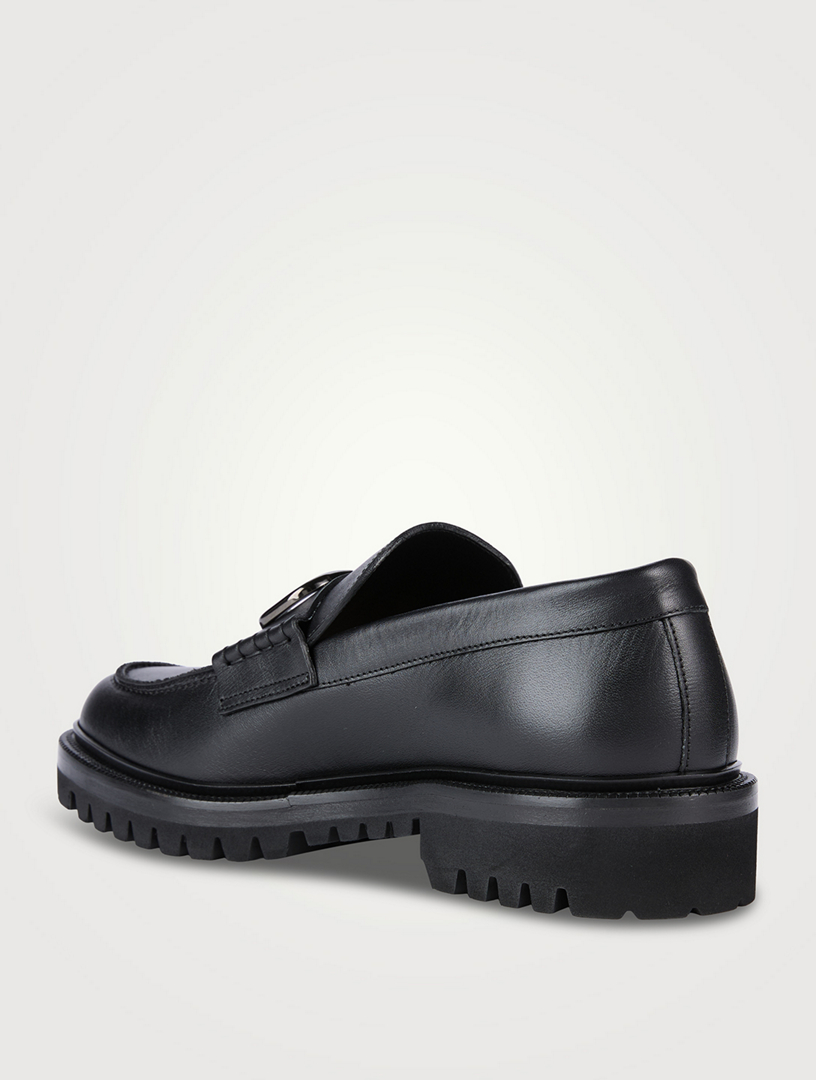 VLogo Signature Leather Loafers