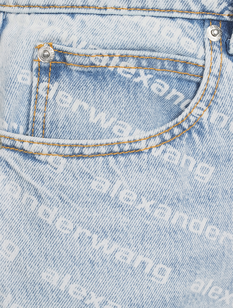 Straight-Leg Jeans Logo Print