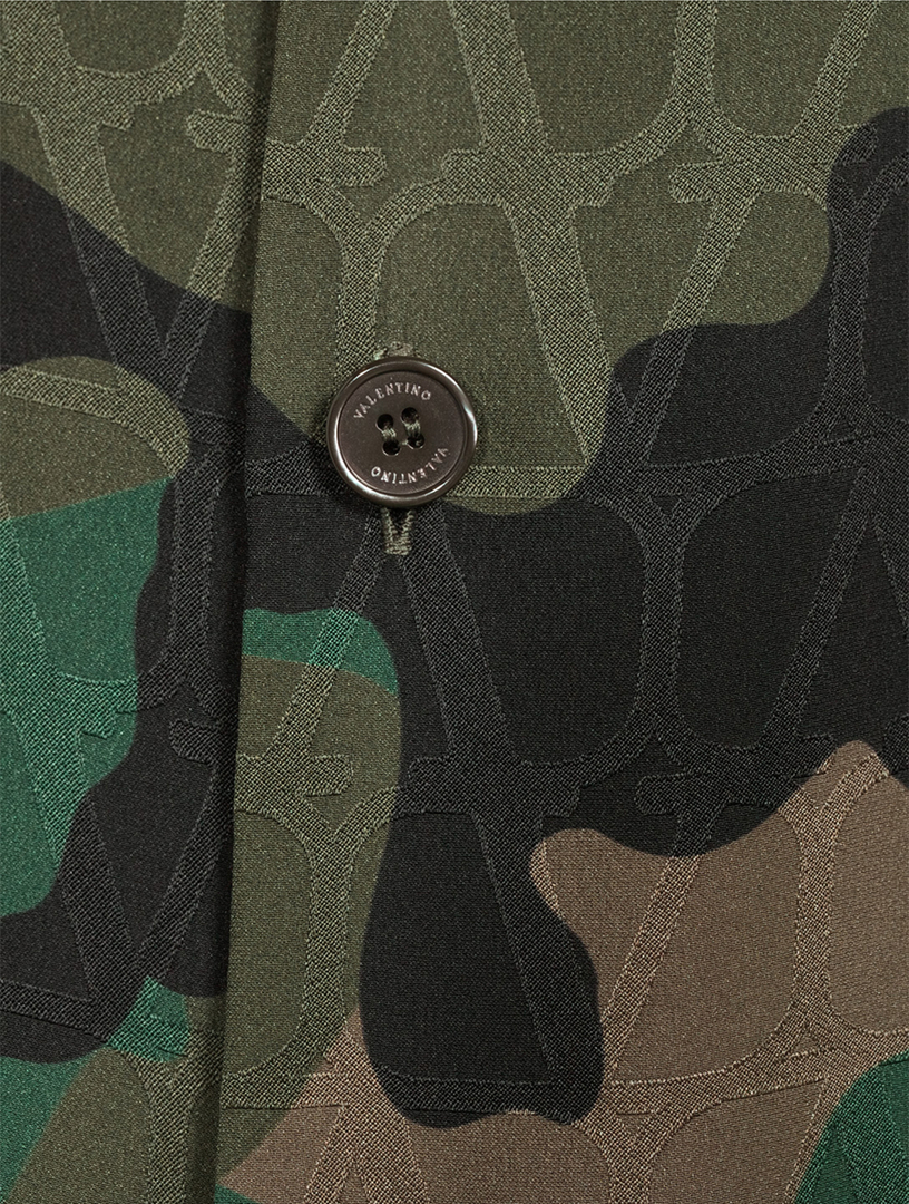 Toile Iconographe Camouflage Silk Bowling Shirt