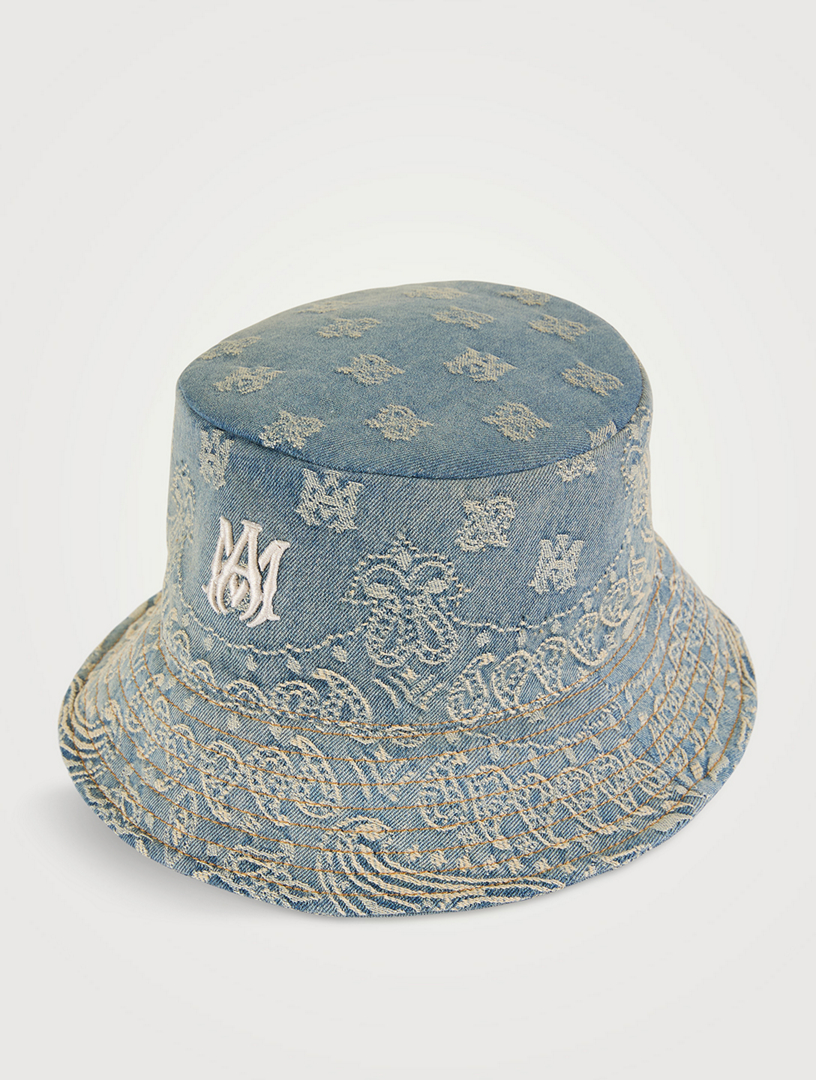 Bandana Jacquard Denim Bucket Hat