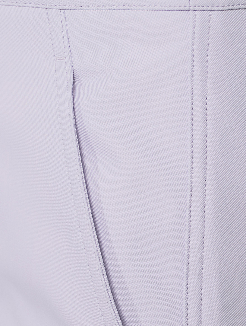 Cotton Gabardine Midi Skirt