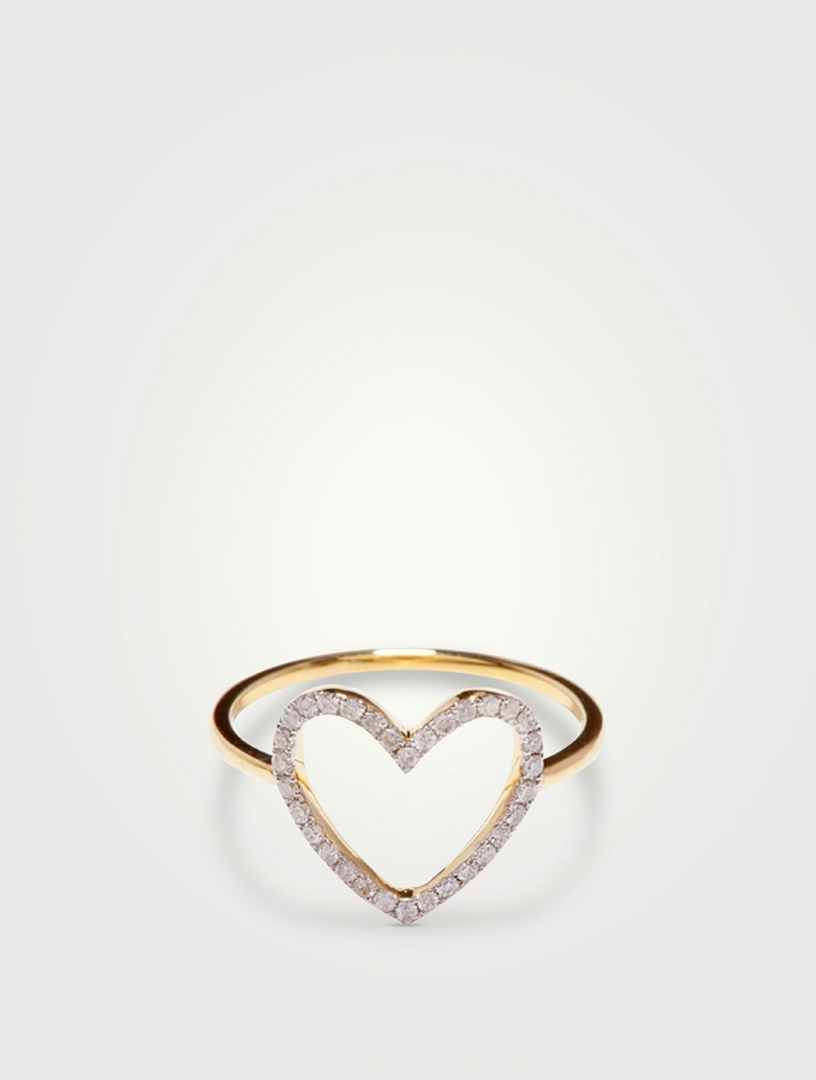 Petit Coeur 18K Gold Ring With Diamonds