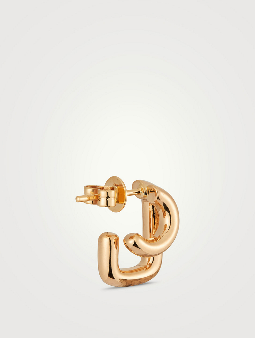 Jumbo 14K Gold Double Huggie Earrings