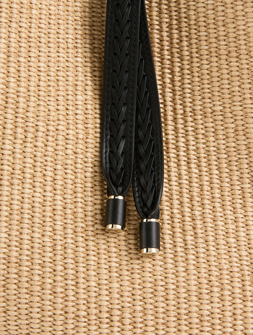 Marcie Raffia Shoulder Bag