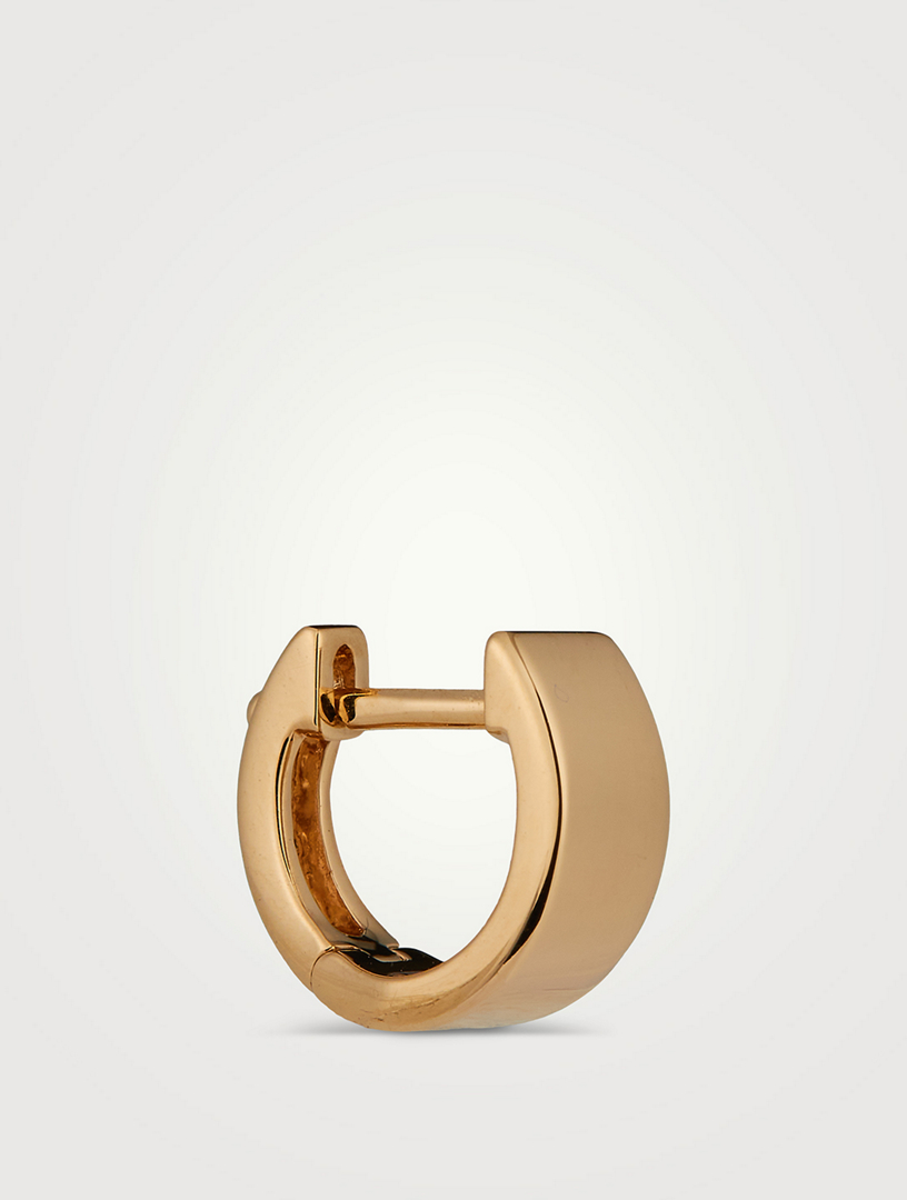 Jumbo 14K Gold Huggie Hoop Earring