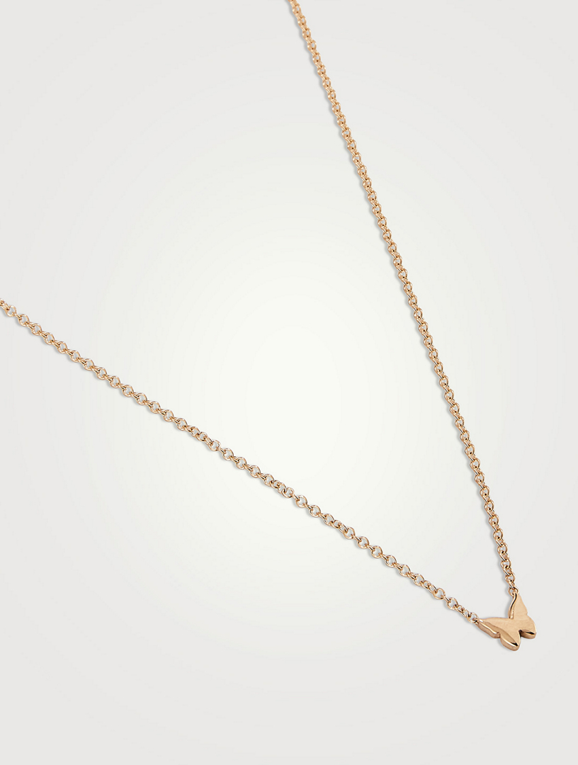 Baby 14K Gold Diamond Butterfly Necklace