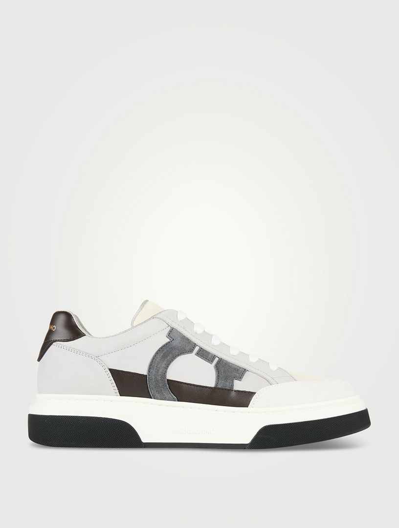 Ferragamo Gancini Low Cut Outline Sneakers