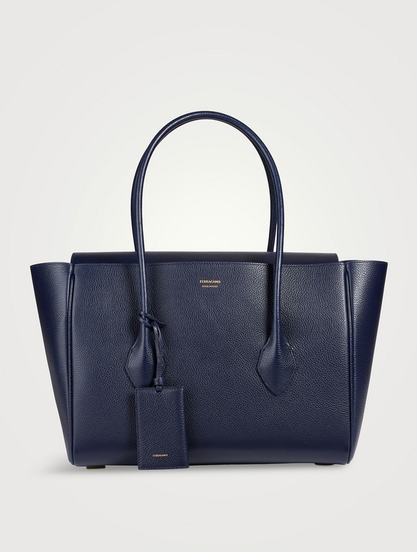 Ferragamo leather tote clearance