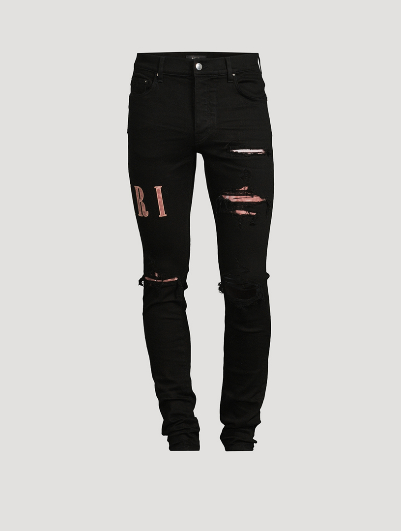 【正規品】 jeans destroys zipper black Amiri 30 Mx1 アミリ（Amiri パンツ