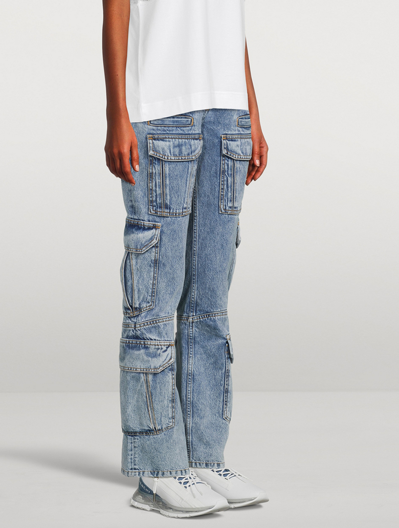 Spectre Faux Leather And Denim Zip Sneakers