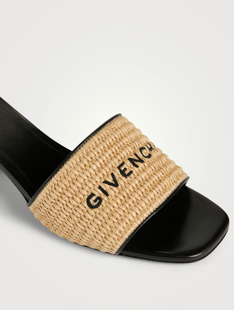 GIVENCHY 4G Raffia Mules | Holt Renfrew