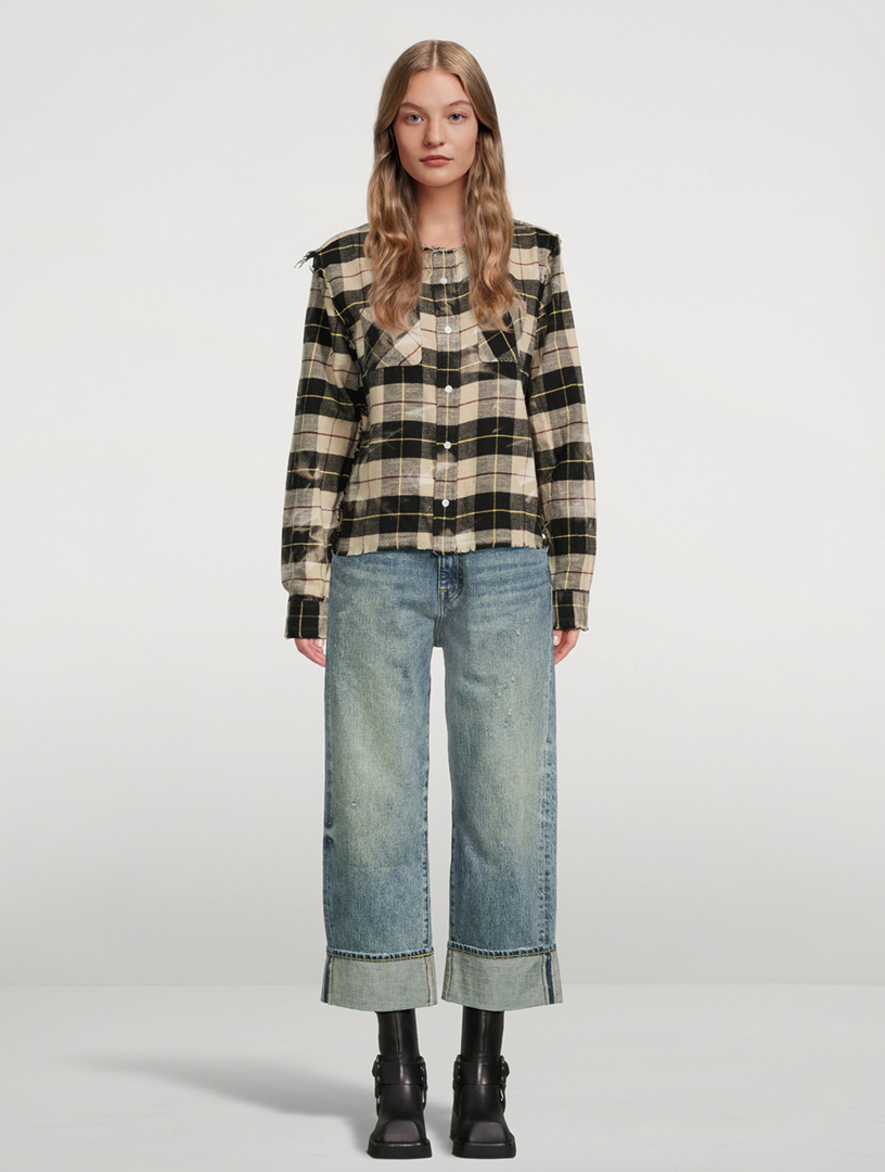 X-BF Cuffed Wide-Leg Jeans