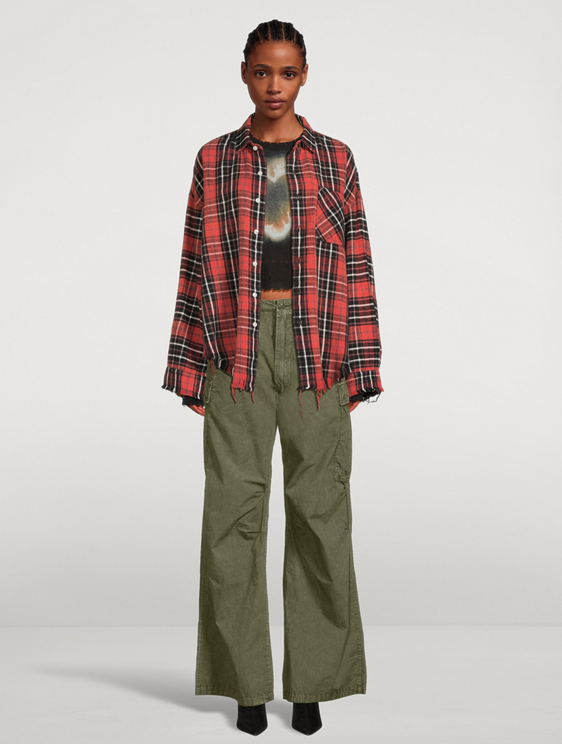 Wide-Leg Cargo Pants
