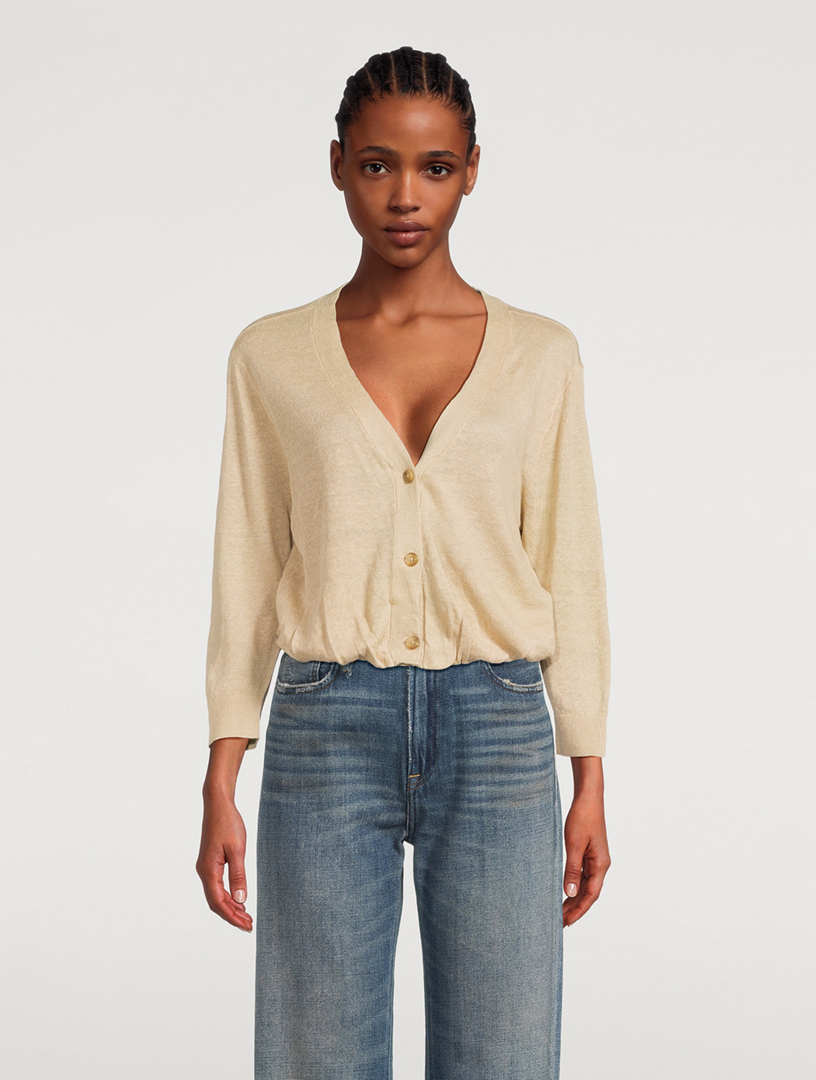 Blouson Linen Cardigan