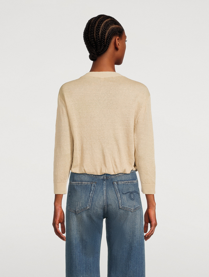 Blouson Linen Cardigan