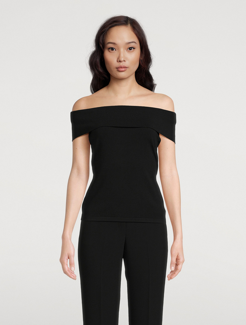 Off-The-Shoulder Compact Knit Top