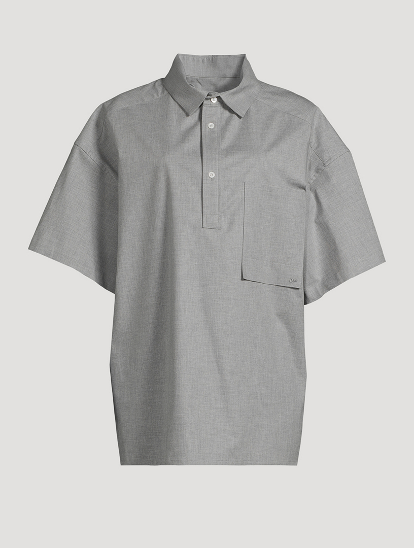 Alec Oversized Poplin Polo Shirt