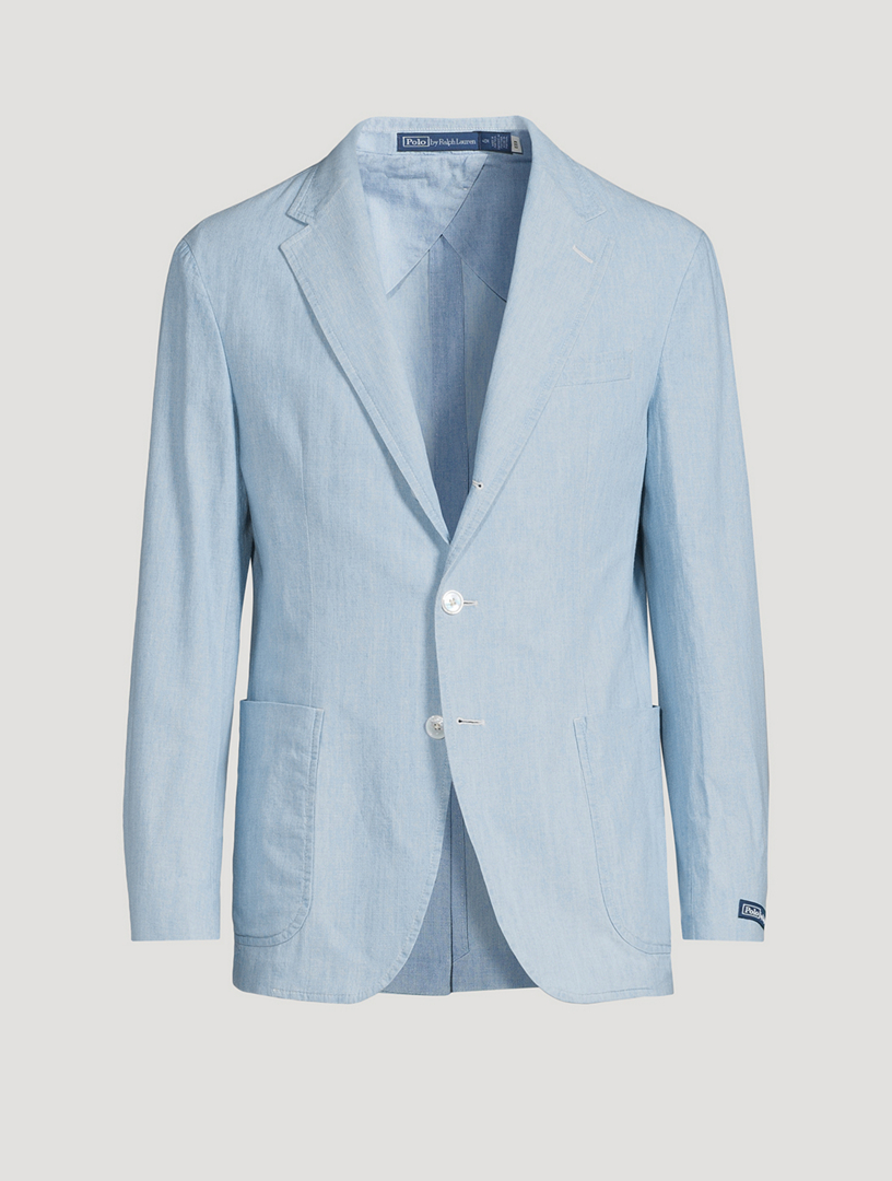 Chambray Soft Tailored Suit Jacket