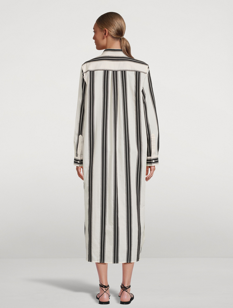 Jacquard Stripe Shirt Dress