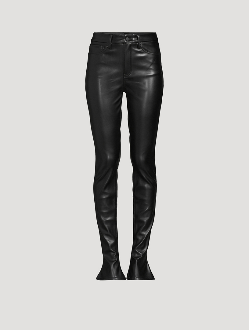 Spat faux patent leather leggings in black - Norma Kamali