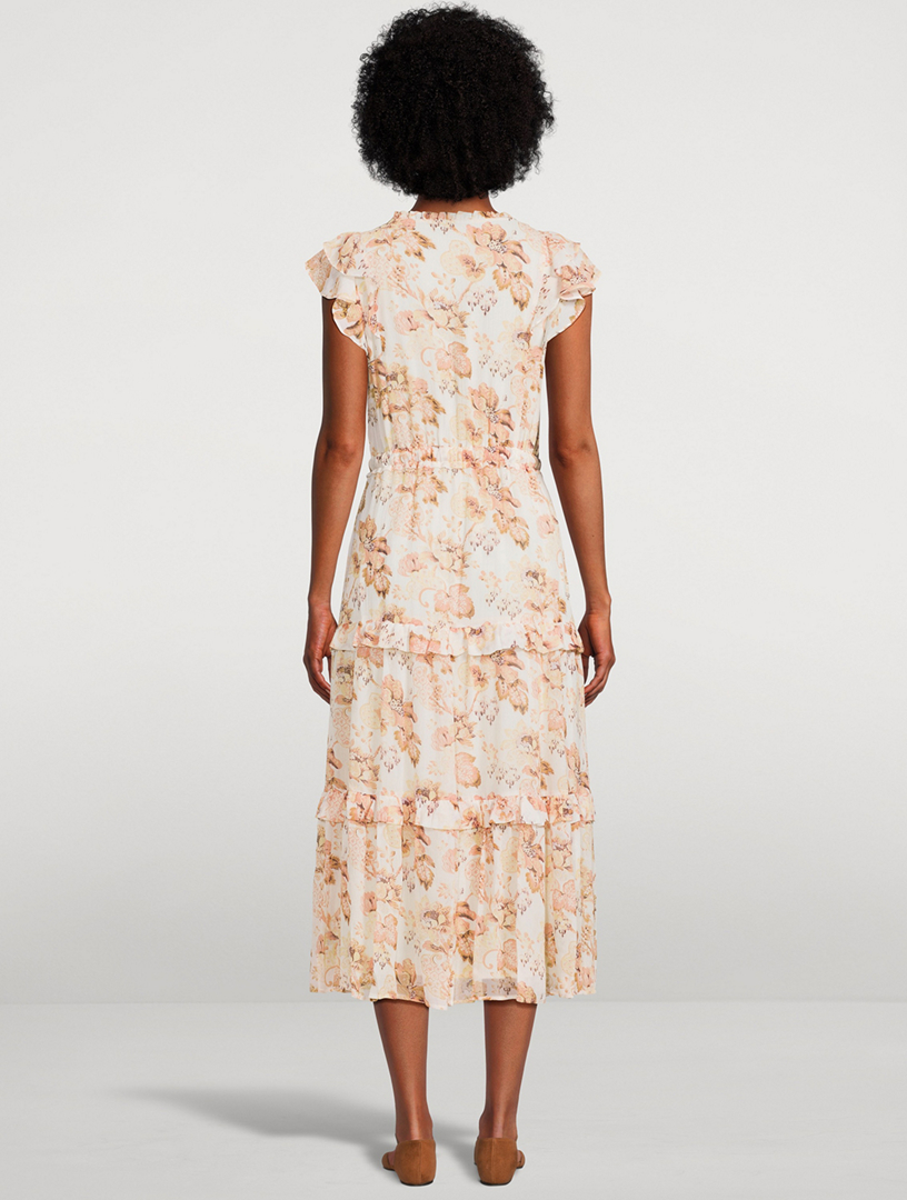 paige rozlyn midi dress PAIGE Rozlyn Silk Midi Dress