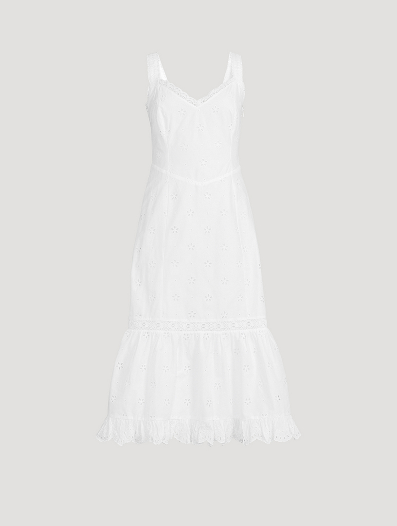 Pallas Eyelet Cotton Midi Dress