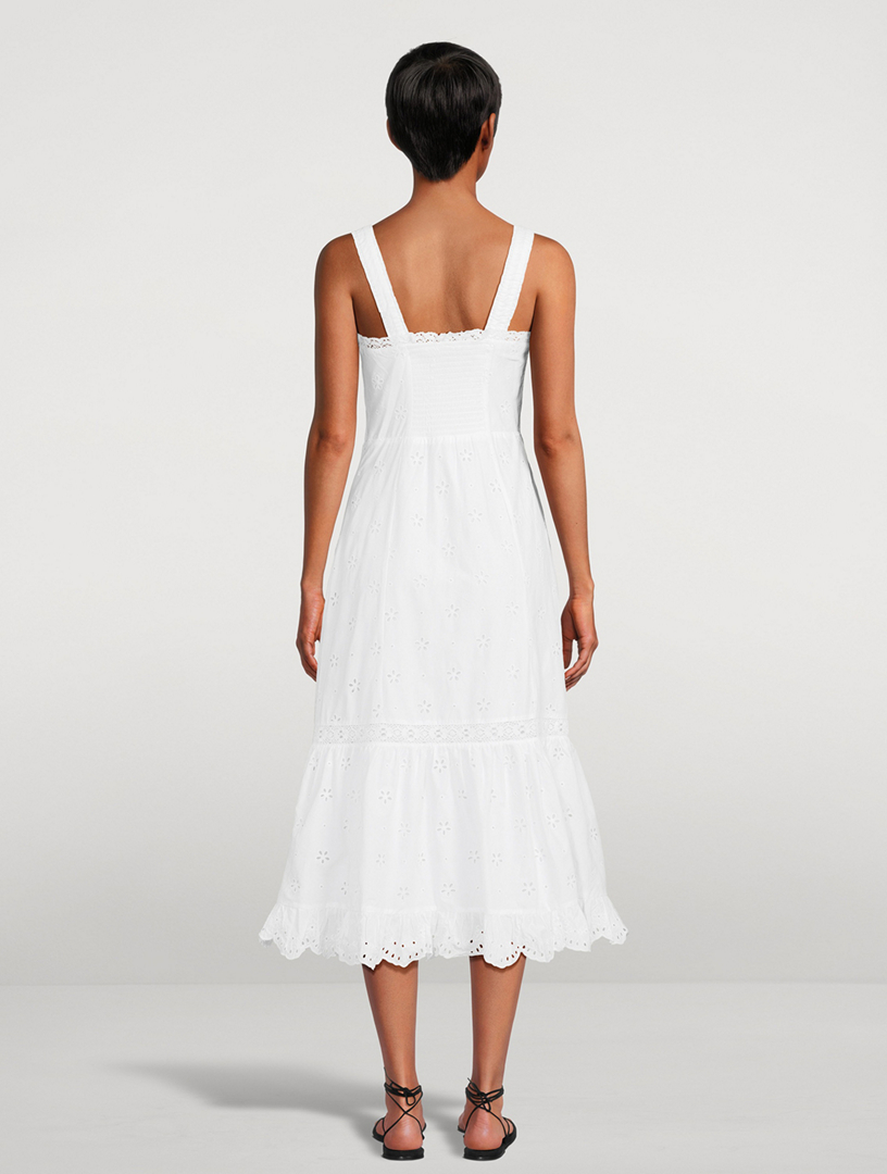 Pallas Eyelet Cotton Midi Dress