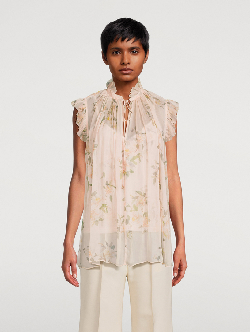 Natura Sleeveless Blouse Floral Print