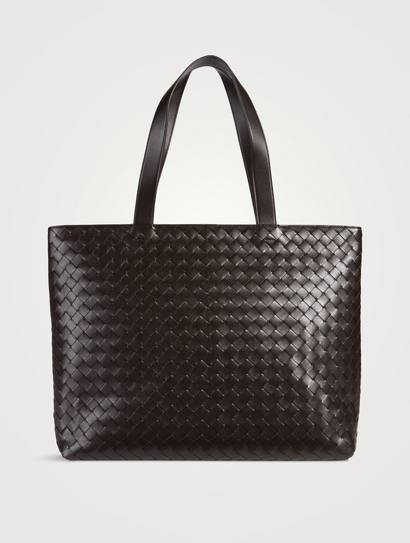 Large Intrecciato Leather Tote Bag