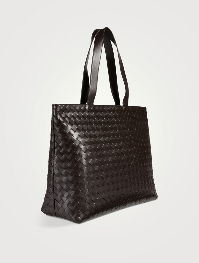 【BOTTEGA VENETA】INTRECCIATO TOTE BAG Bottega Veneta Men's Large Intrecciato Leather Tote Bag