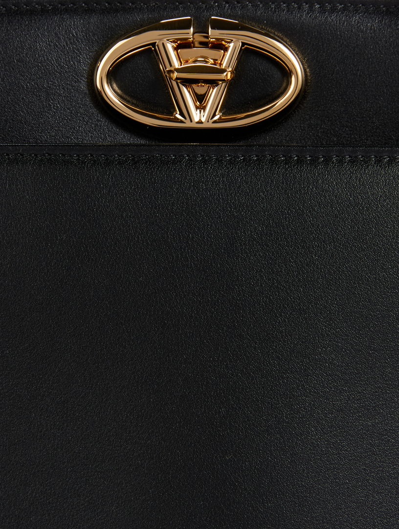 Small VLOGO Locker Leather Satchel