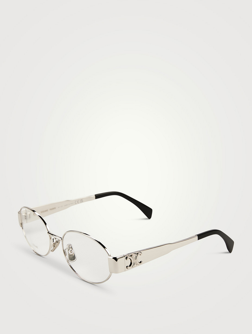 【送料&関税込】Celine Oval Frame Glasses CELINE Metal Triomphe Oval Optical Glasses | Holt Renfrew