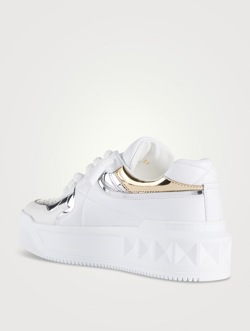 One Stud XL Leather Platform Sneakers