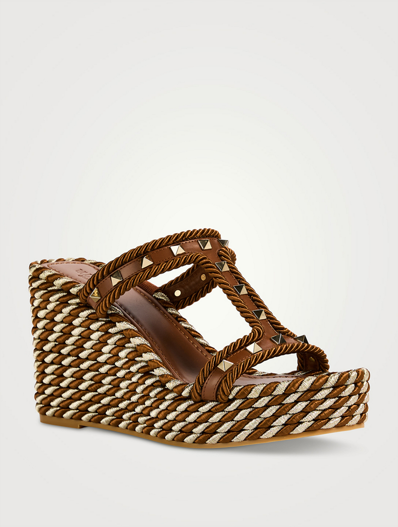 Rockstud Torchon Espadrille Platform Mules