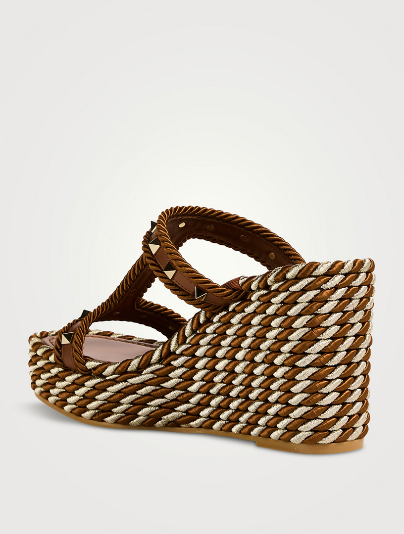 Rockstud Torchon Espadrille Platform Mules