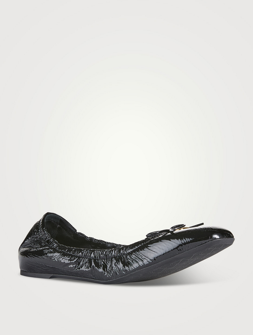 VLOGO Patent Leather Ballerinas