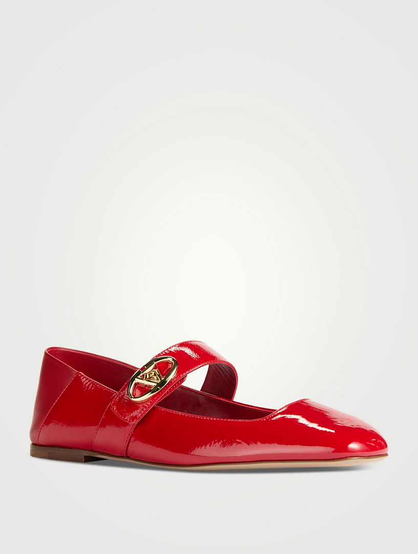 VLOGO Locker Leather Mary Jane Ballet Flats