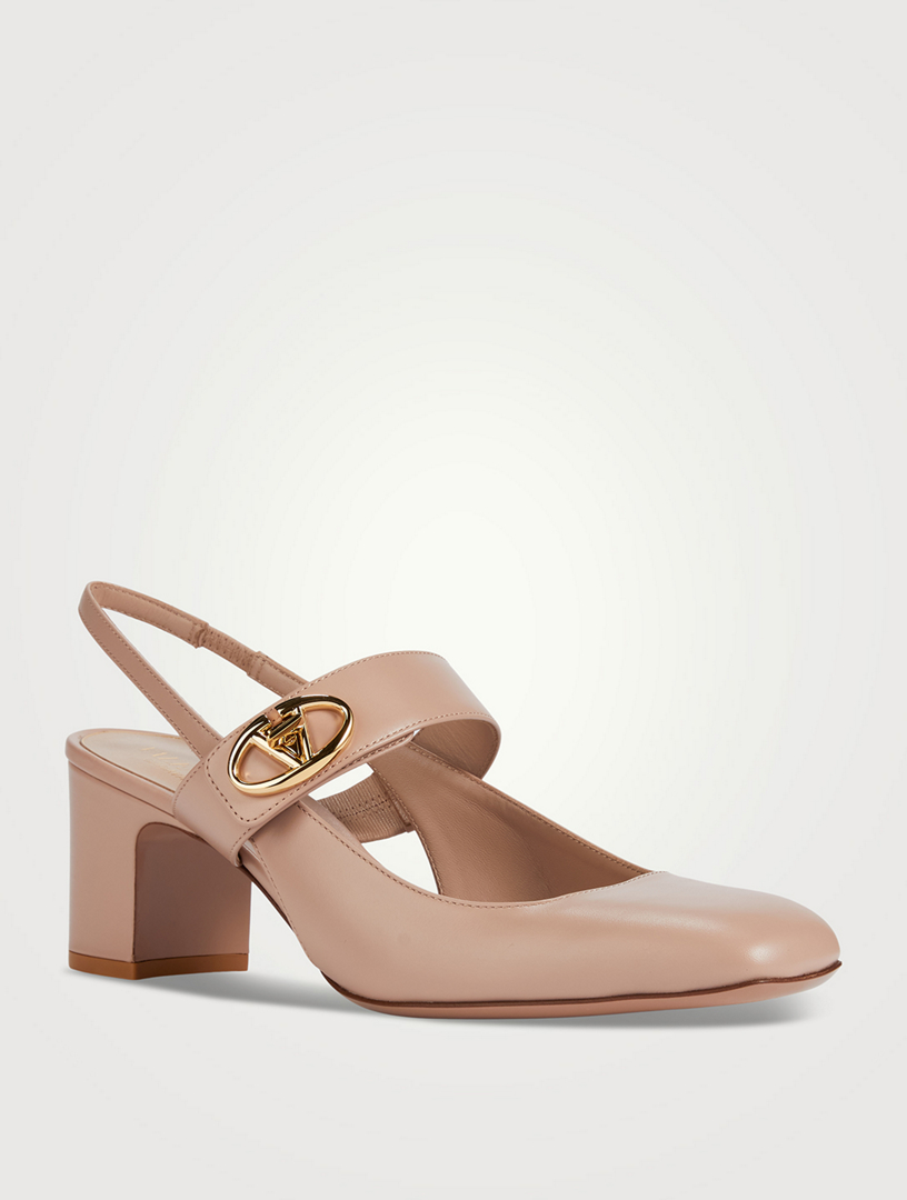 VLOGO Locker Leather Mary Jane Ballet Pumps