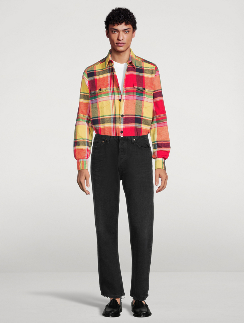 NOAH Bright Plaid Heavyweight Flannel NOAH Bright Plaid