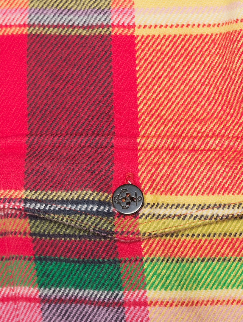 Heavyweight Flannel Shirt Bright Plaid Print