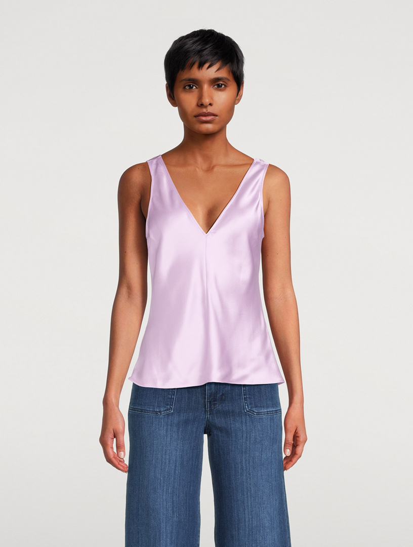 V-Neck Cami Top in Lilac