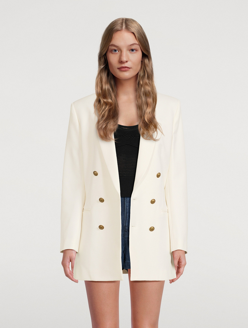 Shawl Collar Double-Breasted Blazer