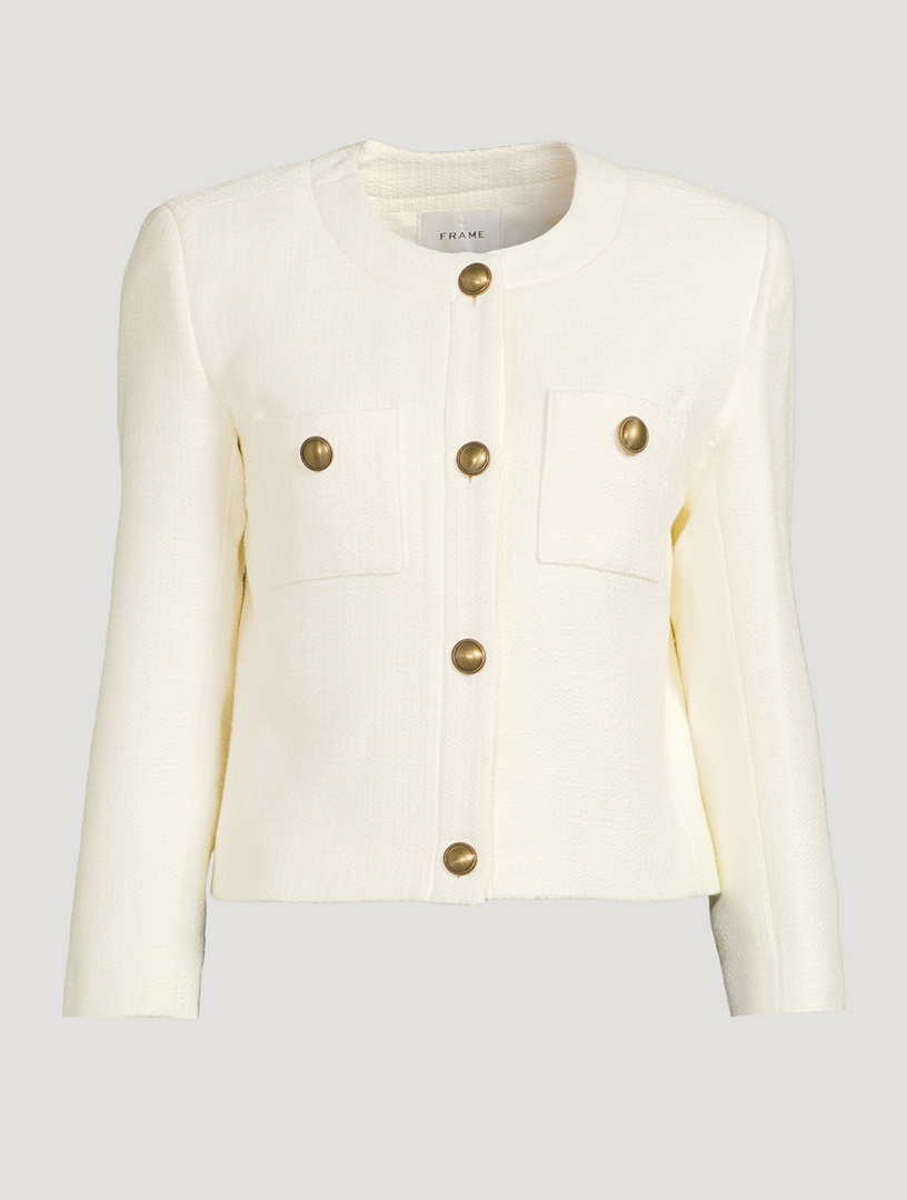 Cotton Collarless Jacket