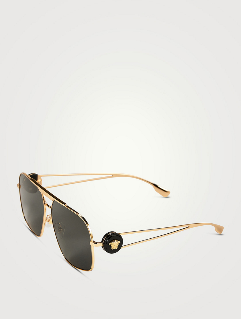 Versace Medusa outlet Aviator Sunglasses