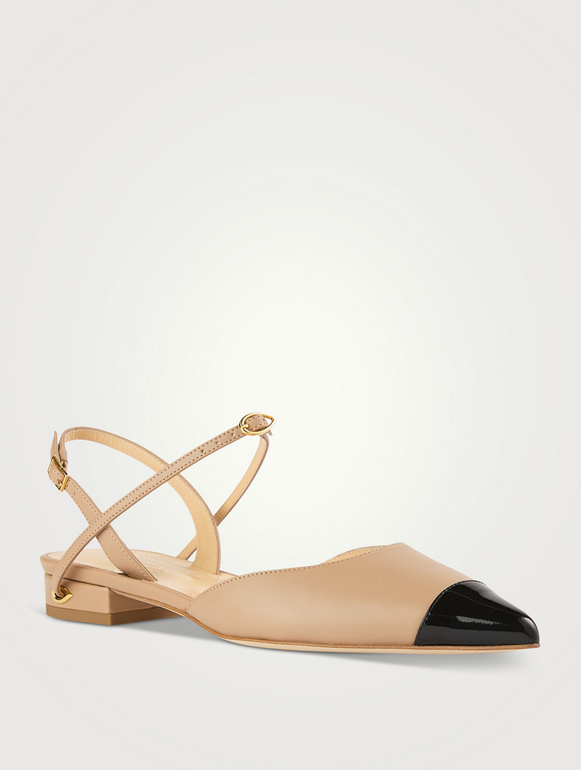 Vittorio Leather Slingback Flats
