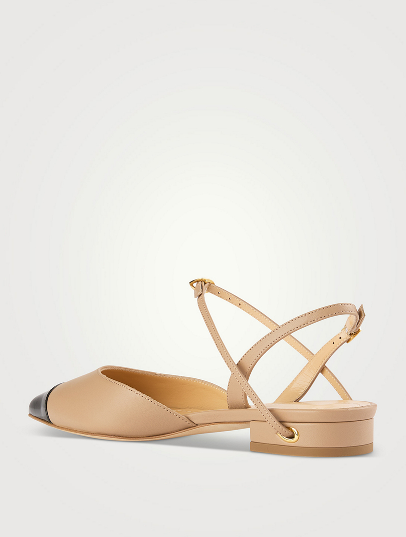Vittorio Leather Slingback Flats