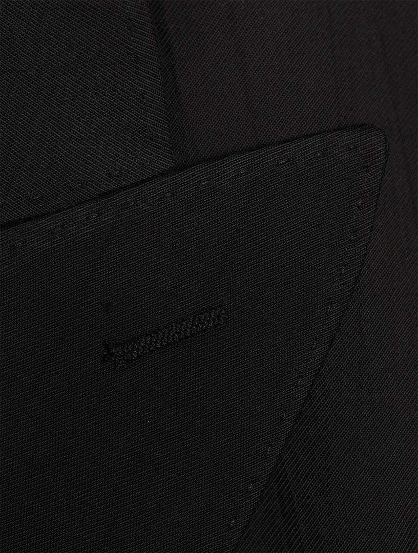 Crinkled Double-Breasted Jacket