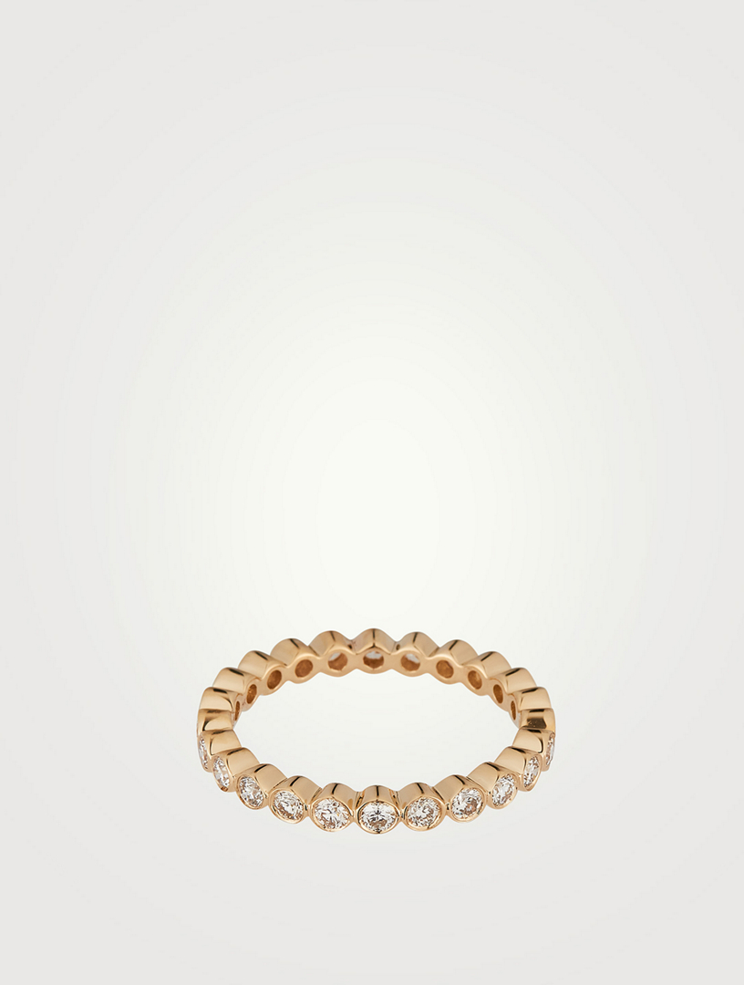 Gold Diamond Bezel Eternity Ring