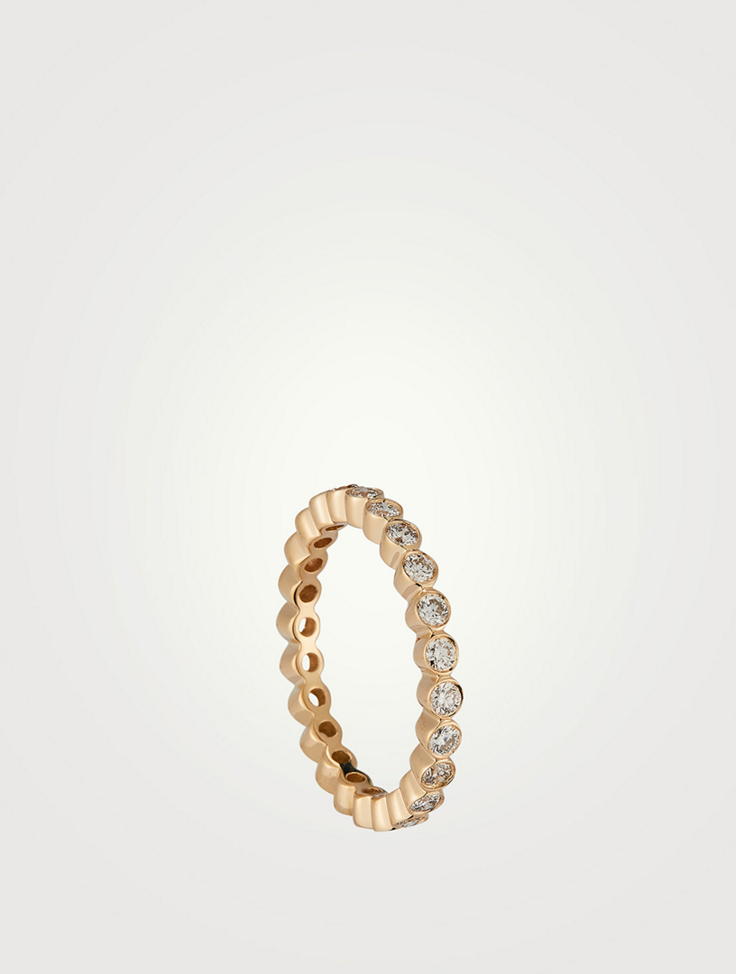 Gold Diamond Bezel Eternity Ring